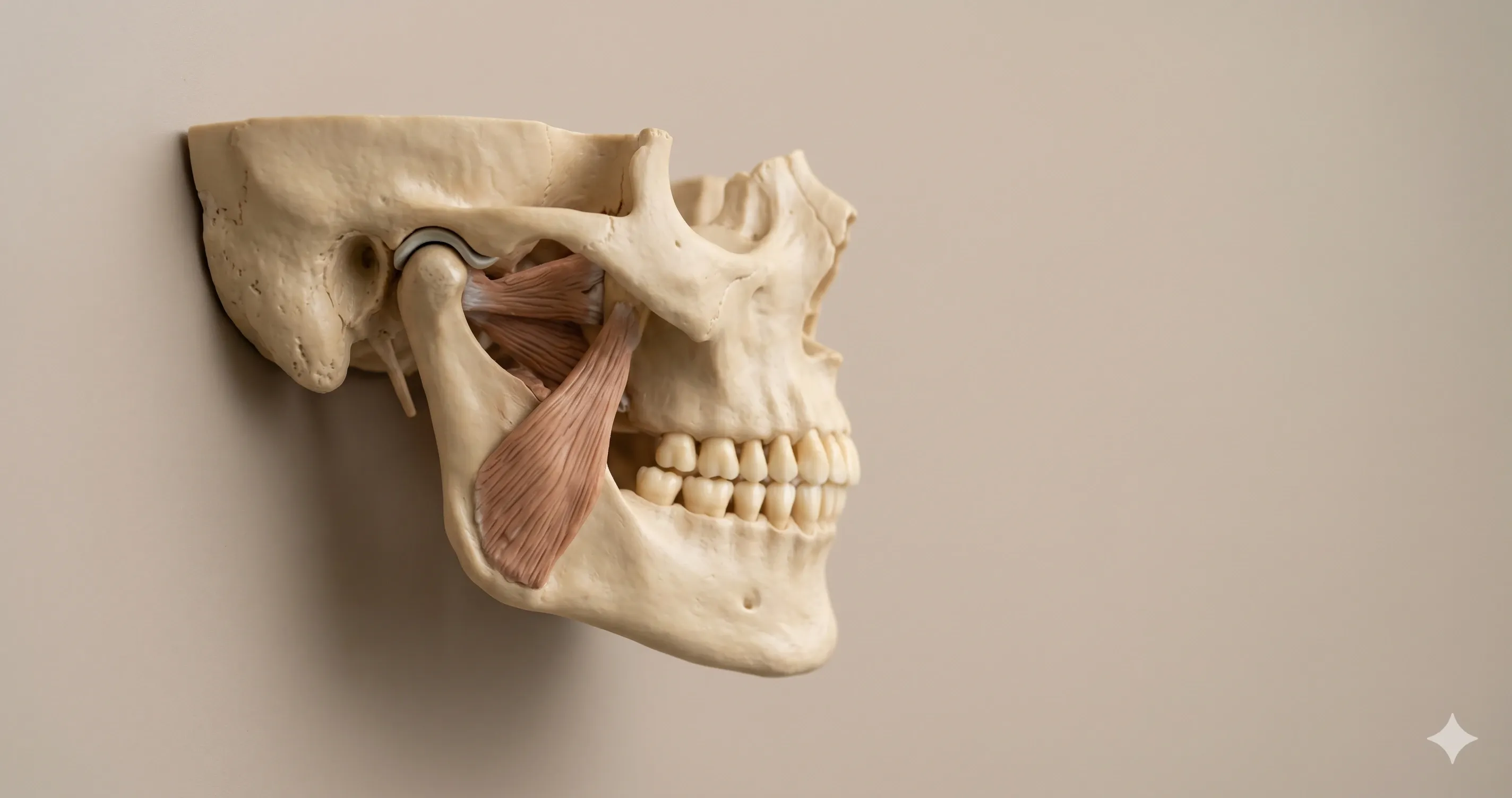 Pterigóideo medial — o músculo mais carregado ao apertar os dentes