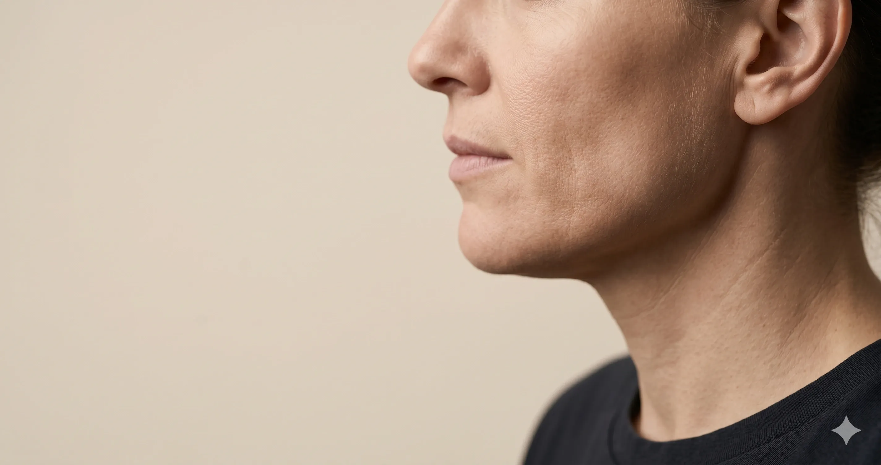 Força na ATM durante a mordida — articulação temporomandibular e músculos mastigatórios em modelo biomecânico, fundo clínico neutro